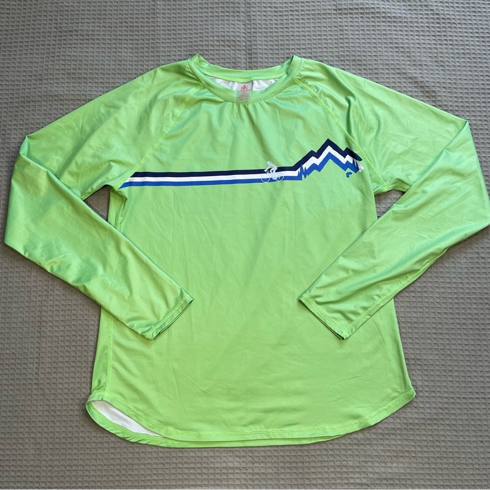 Krimson Klover Long Sleeve Athletic Tee Shirt Medium Womens Green Mountain Bike